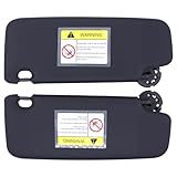 MOTOKU Pair Black Sun Visor for Chevrolet Cruze 2011-2019 3 Screws Hole Sunvisor Left Driver and Right Passenger Side