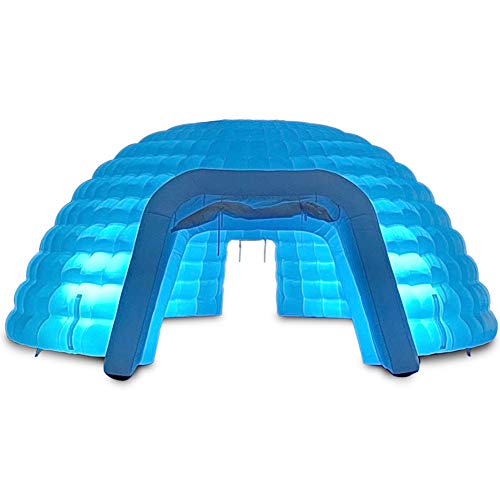 SAYOK 26.25ft Inflatable Igloo Dome Tent with Air Blower, Outdoor Dome Event Tent Inflatable Marquee Lighting Tent for Club Party Wedding Show Event Exhibition