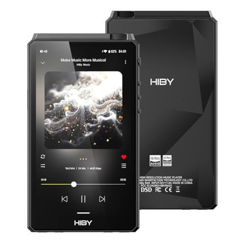 HiBy R6III 2025 DAP Player Hi Res Audio MP3 Player with Class A&AB Amp/Android 12/Bluetooth 5.0/WiFi/64G+2TB Expandable Memory
