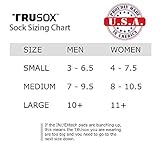 TRUSOX Men's Standard 3.0 Thin Crew Socks, White, Large