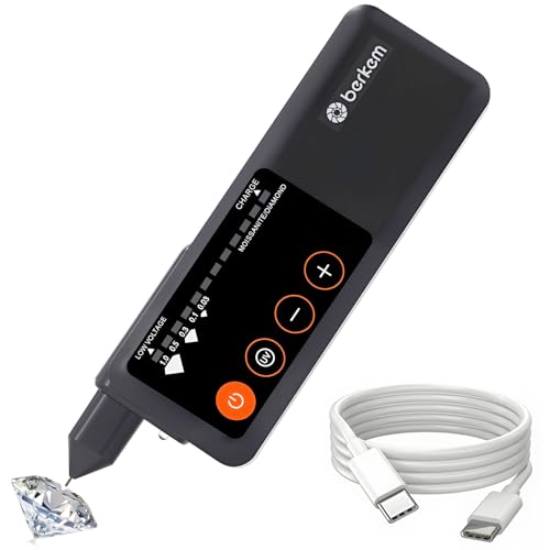 Valkynos Rechargeable Diamond Tester Pen with LCD Display & UV Light – Professional High Accuracy Gem & Jewelry Testing Tool for Diamonds, Easy-to-Use Electronic Selector for Novice and Expert