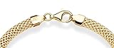 Miabella 18K Gold Over Sterling Silver Italian 5mm Mesh Link Chain Bracelet for Women, 925 Made in Italy (Length 7 Inches (Small))