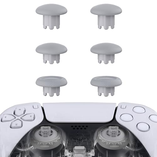 eXtremeRate Edge Sticks Swappable Thumbsticks for PS5 Controller, New Hope Gray Replacement Interchangeable Analog Stick Joystick for PS4 Controllers Universal
