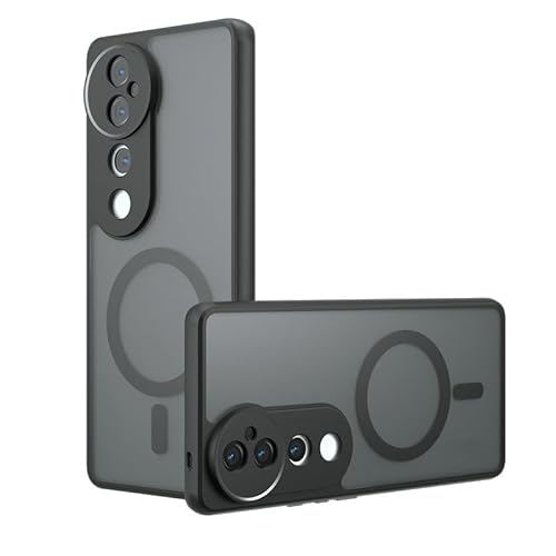 Compatible with Vivo S19 Pro Case Cover,Compatible with Vivo V40 Pro / V40 5G / T3 Ultra Translucent Matte Back Shockproof Magnetic Case Black