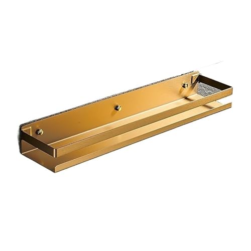 FORINC shower organizer Estantería Moderna De Pared Para Baño, Accesorios De De 20-50cm, Color Negro Mate Y Dorado, Para Almacenamiento De Champú Y Ducha wall mounted (Color : Gold 50cm)