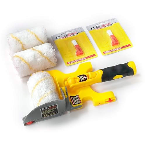 Accubrush XT Paint Edger Set with Roller and Edge Defining Brushes, Professional Wall and Ceiling Painting Tool