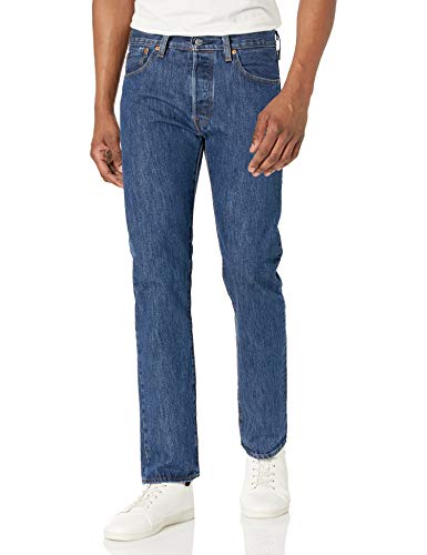 Levi's Men's 501 Original Fit Jeans (Also Available in Big & Tall), Dark Stonewash, 34W x 32L