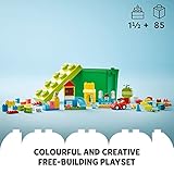 LEGO DUPLO Classic Deluxe Brick Box 10914 Starter Set - Features Storage Box, Bricks, Duplo Figures, Dog, and Car, Creative Play, Great Early Learning Toy for Toddlers Ages 18+ Months