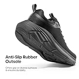 NORTIV 8 Men's Running Walking Tennis Shoes ActiveBreeze Non-Slip Athletic Gym Workout Jogging Comfortable Cushioning Fashion Sneakers,Size 9,All Black,SNWS246M