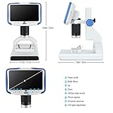 IGZVMBO 200X Digital Microscope 5'' Display Screen Video Microscope Electron Microscope Present Scientific Biology Tool