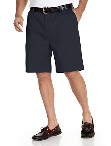 Nautica mens Cotton Twill Flat Front Chino Casual Shorts, True Navy, 50 US
