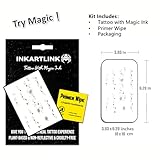 INKARTLINK Temporary Tattoos, semi permanent tattoos, small-size tattoos for women, waterproof and anti-reflective, unique design (Stars And Moon Shining)