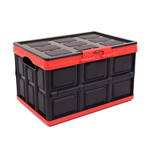 KINGCAV Plastic Durable Cargo Storage Box Weathertight Storage Organizer Box Secure Snap-on Lid Car Trunk Organizer Collapsible Hard Plastic Storage Box