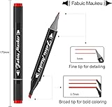 Shuttle Art Fabric Markers Pens, 40 Colors Dual Tip Fabric Markers Permanent No Bleed Markers for T-Shirts Sneakers, Non-Toxic & Child Safe Permanent Fabric Pens for Kids Adult Painting Writing