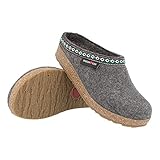 HAFLINGER Unisex Grizzly Classic Wool Clogs, Grey, 37EU