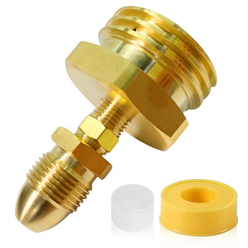 Male POL to Male 1-3/4" ACME Thread Vapor Liquid Transfer Valve Adapter Grill Fill, Propane Refill Adapter, Heavy-Duty Propane Transfer Valve – Makes Fill Station Compatible with Other Tanks.