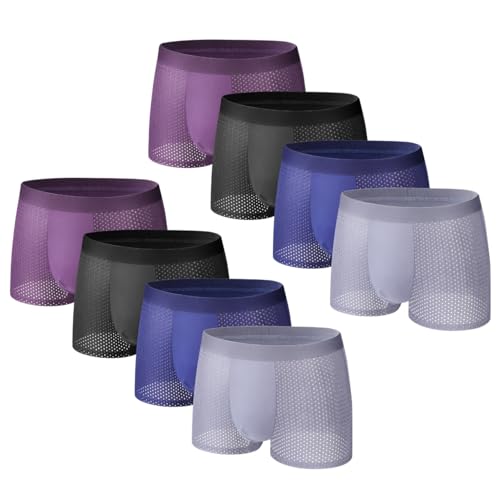 Boxhero [2025 Upgrade] Bamboo Boxer Briefs- Breathable Mens Underwear, Built-in with 3D Pouch Comfortable Underwear for Men
