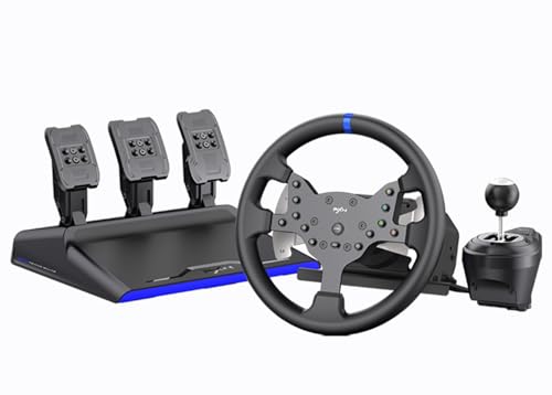 PXN-V99 Gaming Steering wheel 3.2nm force feedback Racing wheel 270/900, Dismantle, with Hall magnetic induction pedal, 6+1 gear shift rod pc steering wheel for pc/ps4/Xbox one/X-Series X/S