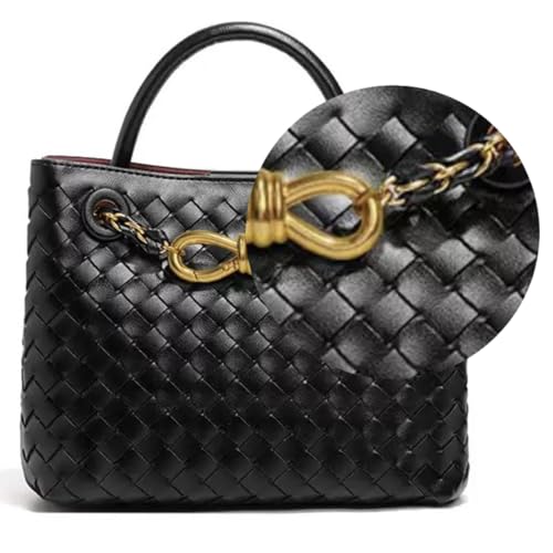 Genuine Leather Women's Top-handle Handbags Fashion Ladies Handbags Shoulder Bag Purse Woven Tote Bag for Women Clutch Bag