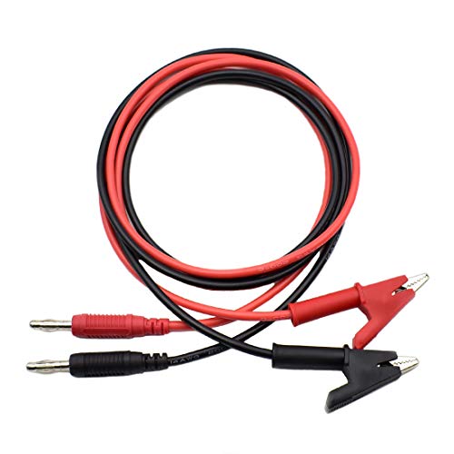 2Pcs 4mm Banana Plug to Alligator Clip Test Lead Wire Cable Set 14AWG for Multimeter Oscilloscope 6 Feet