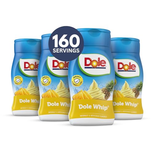 Juicy Mixes Dole Pineapple Whip Liquid Water Enhancer - Sugar Free & Delicious, Makes 160 Flavored Water Beverages - Pack of 4