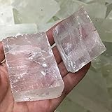 Decorative Stone Optical Calcite Raw Iceland Spar Natural Stones and Minerals Healing Stones - (Size: 300-400G)