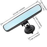 Anti-Glare Rear View Mirror,LECAMEBOR Blue HD Universal Car Interior Rear View Mirror with Adjustable Suction Cup (360° Adjustable Angle)