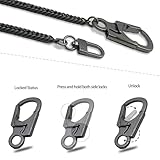 Ahiller Wallet Chain, 25''Heavy Duty Biker Wallet Chain for Men, Anti Lost Keychain,Belt Chain,Pocket Chain for Keys and Jeans Pant Chain(W-JRL-Gunmetal-1P)