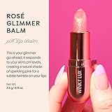 Winky Lux Glimmer Balm, pH Lip Balm, Color Changing Lipstick and Tinted Lip Balm, Vegan & Cruelty Free Lip Balm, Hydrate & Plump, Pink Shimmer Lipstick, Rose