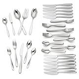 LENOX Cantera 65-piece Flatware Set, 10.2 LB, Metallic