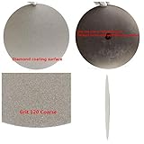 JINGLING 12" inch 300mm Diamond Grinding Disc Grit 120 No Hole Flat Lap Disk Lapidary Tools for Stone Glass