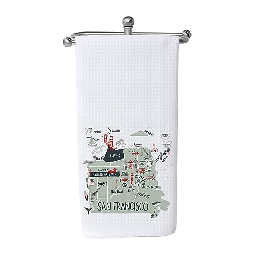 WCGXKO San Francisco Gift San Francisco Skyline Gift San Francisco Kitchen Decor (San Francisco Towel)