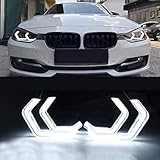 New Angel Eyes light M4 STYLE for bmw Headlight Angel Eyes Retrofit 2/3/4/5 Series CRYSTAL ICONIC STYLE LED angel eye (White Only)