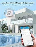 Govee WiFi Thermometer Hygrometer H5103, Indoor Bluetooth Temperature Humidity Sensor with Electronic Ink Display, App Notification Alert, Free Data Storage Export, Digital Remote Monitor for Bedroom