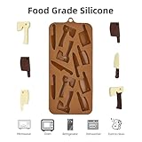 EDUEE Halloween Chocolate Molds Knife Silicone Candy Molds 3pcs for Resin, Soap, Ice, Fondant, Cupcake Decoration