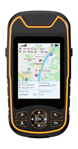 A8 Handheld GPS for Hiking, Rugged and Waterproof Handheld GPS Navigator, 3.2" Sunlight Readable Screen, Compact Satellite Handheld GPS with USA Base Map, Multi-GNSS Support, Extra Battery Life