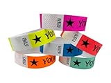 200 Wristbands White Custom Printed Tyvek Wristbands with Your Personalized Text or Logo for Events, Security, Parties, Festivals, ID