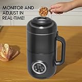 10-in-1 Nut Milk Maker, 40oz Blender Homemade Almond, Oat, Soy, Coconut Milk, Juice & Soup, Electric Bean Milk Machine with Delay Start/Auto-Clean/Boil Water/Keep Warm (Black)