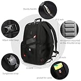 SHRRADOO Extra Large 50L Travel Laptop Backpack with USB Charging Port, College High School Backpack Airline Approved Business Work Bag Fits 17 Inch Computer for Men Women