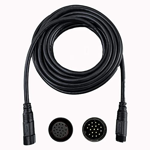 18 Pin Extension Cable Cord for Monitor Display of Backup Camera System Rear Side View Reverse Camera Car Video Extension Wire AV Extension Cable for RV Trailer Camper Truck Bus (5m/16.4ft)