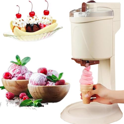 GLBMXDD Soft Serve Ice Cream Machine, Home DIY Kitchen Automatic Mini Fruit Soft Serve Ice Cream Machine, ice Cream Maker Soft Serve