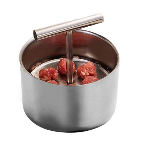 SJWOW 6 Holes Meatball Maker Kit, Non-Stick Stainless Steel Kitchen Meatball Making Tool Meat Ball Mold For Household Kitchen Artifact