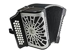 Hohner Compadre Diatonic Accordion - Keys of FBbEb (FA) - Black