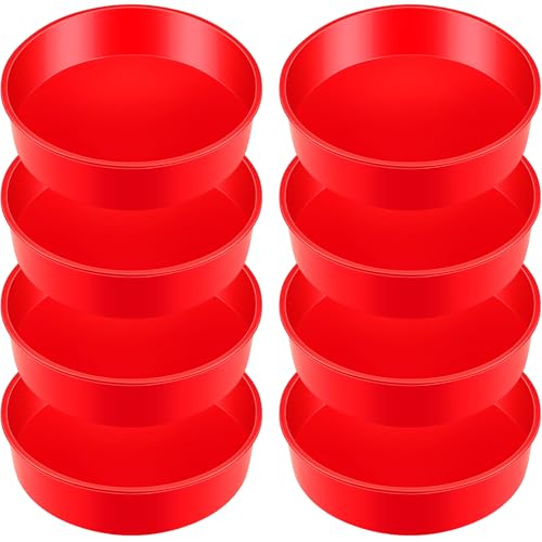 Dandat Round Silicone Cake Pans, Nonstick Silicone Cake Molds for Baking, Round Molds Kitchen Baking Tool for Cupcake, Cheese (6 Inch)