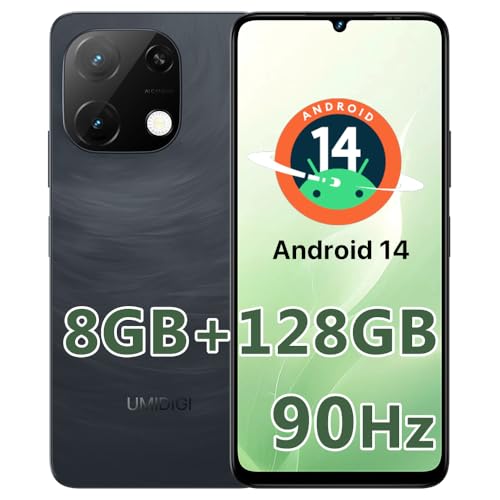 UMIDIGI G9T Cell Phone, Android 14 Smartphone Unlocked, 6.75" HD+ 90Hz Display, 5000mAh Battery, 18W Fast Charging, 8(4+4)+128GB/1TB TF, 13MP Camera, AI Face & Fingerprint Unlock, 4G Dual SIM, GPS
