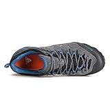 HUMTTO Hiking Shoes Men Lightweight Waterproof Outdoor Leather Trekking Boots Non-Slip Walking Sneakers (Grey, Numeric_9_Point_5)