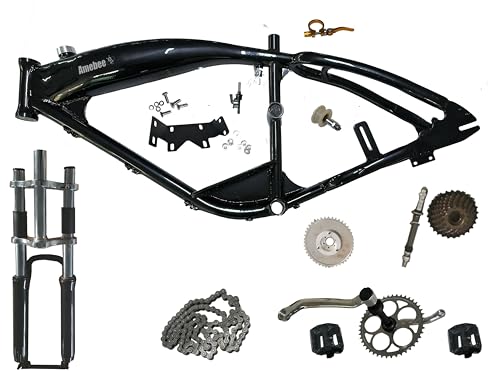 Bicycle Fat Tyre 3in Heavy Duty Integrated Gas Frame Build-in 0.8 Gallon 3.4L Gasoline Storage Fuel Frame Motorized Bike to install 2/4 Stroke Bicycle Gas Engine Kit