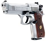 Beretta 92FS, Nickel, Wood Grips air pistol