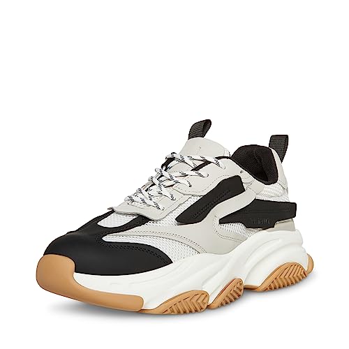 Steve Madden Men's Possess Sneaker, White Multi, 10