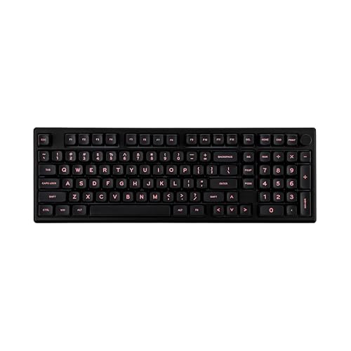 EPOMAKER Galaxy100 QMK/VIA Wireless Gaming Keyboard, Aluminum Mechanical Keyboard with PP Plate, Hot Swappable Custom Keyboard, Bluetooth/2.4Ghz/USB-C (Black, Wisteria Linear Switch)